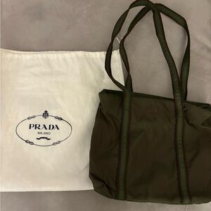 Prada Olive Green Women's Tote Bag